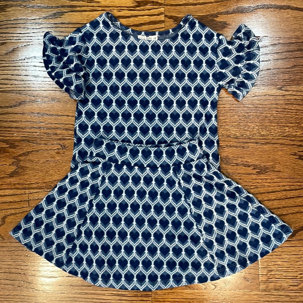 Kite & Cosmic two piece knit set with ruffle sleeves and skater skirt